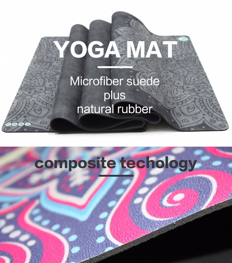 tapete de ioga de camurça natural